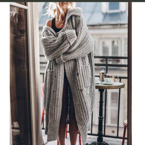 $600 Mikuta The Light Long Knitted Cardigan in M/L